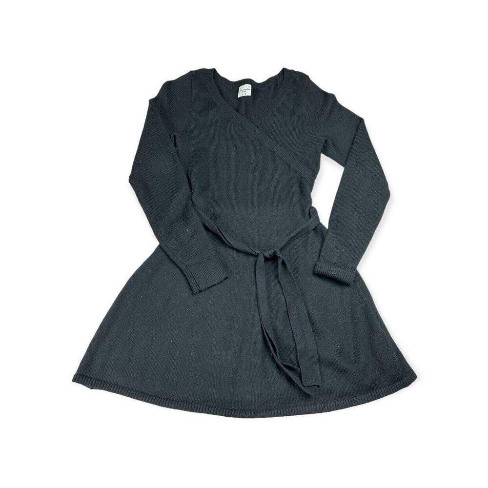 Girls Abercrombie Black Sweater Dress Size 11-12 Years